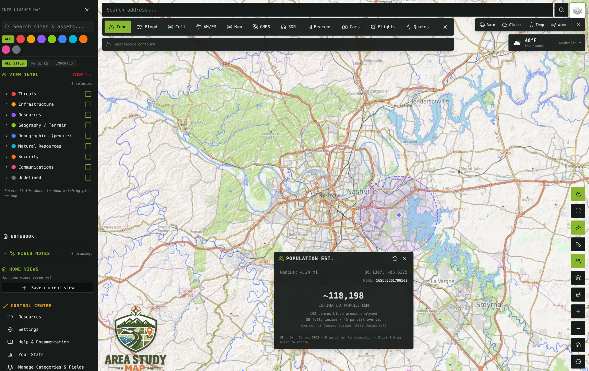 Area Study Map™ — Know Your Area. Own Your Data.